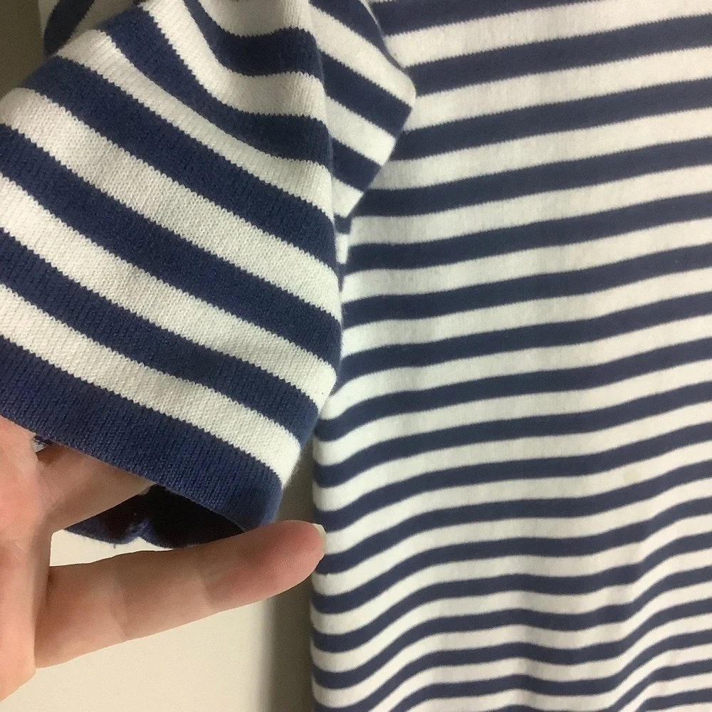Garnet‎ Hill Marine Striped Shirt Knit Dress M